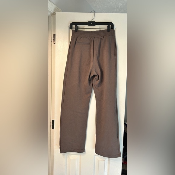 Zara Wide Leg Brown Pleated Sweatpants Sz-XS - Picture 4 of 4